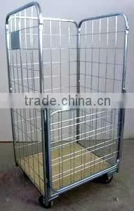 heavy duty roll container with wooden base