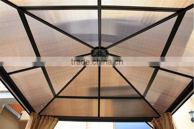 Luxury Villas Square Large Mosquito Net With Modern Outdoor Aluminum Gazebo