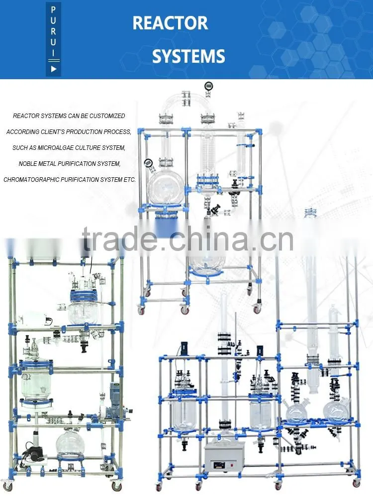 200L lab explosion proof jacketed glass reactor