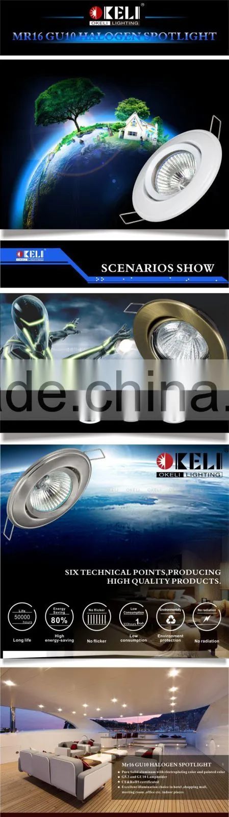 GU10 MR16 halogen stage light Iron 50w led stage light