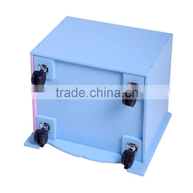 blue wooden kids separable study table with drawer