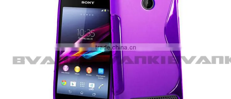 for sony xperia e1 tpu case, tpu case for sony xperia e1,Mobile Phone S Line TPU Gel Back Cover for Sony Xperia E1