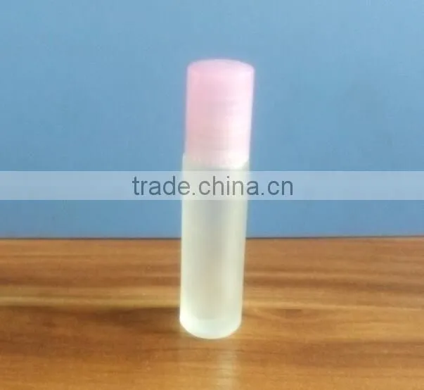 10ml frosted roll on bottle with colourful plastic cap