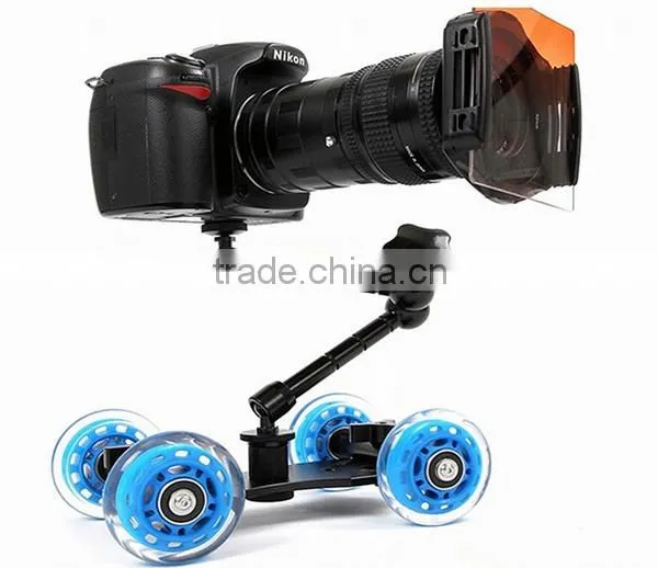 Premium Flex Skater Dolly , Table top slider, Super mute for DSLR camera and Camcorders