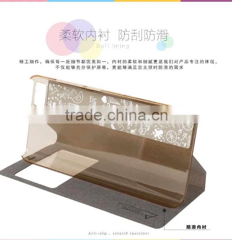 USAMS Muge Series PU Leather Flip Case for Xiaomi 5 with PC Back Cover Wallet Case with View Window MT-5313