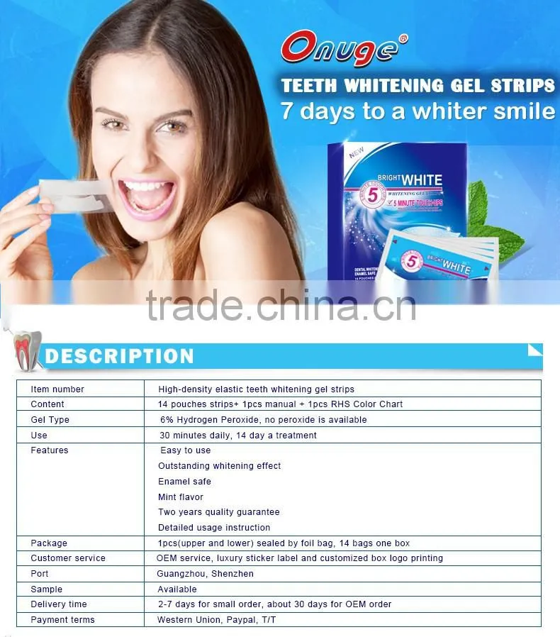 Efficient PEROXIDE Teeth Whitening Bleaching Strips HP or ZERO Peroxide