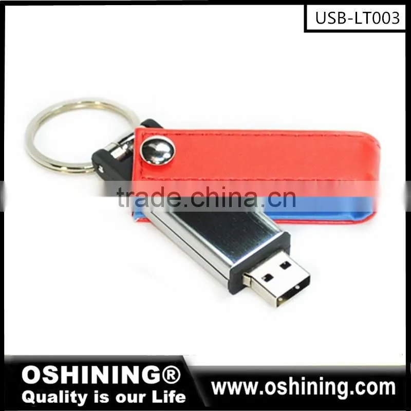 Promotional high quality leather usb for gift