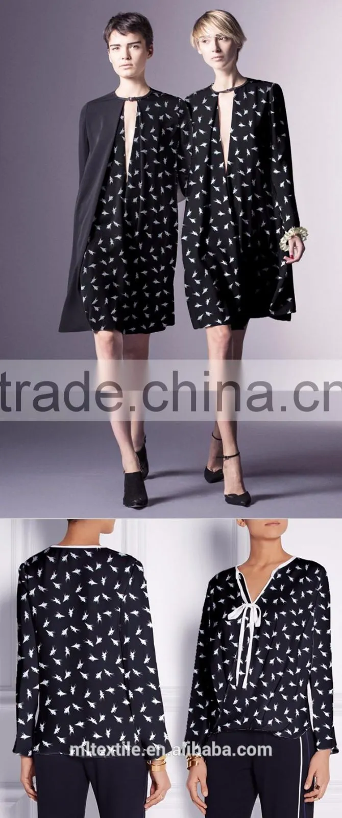 100% Silk Crepe De Chine Woven Beautiful Digital Printing Fabric