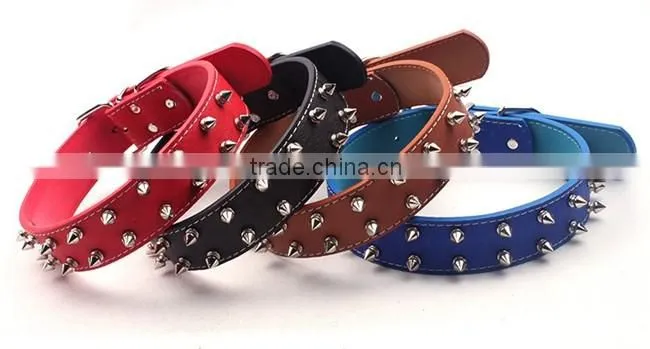 fashion rivet pet collar leather dog collar