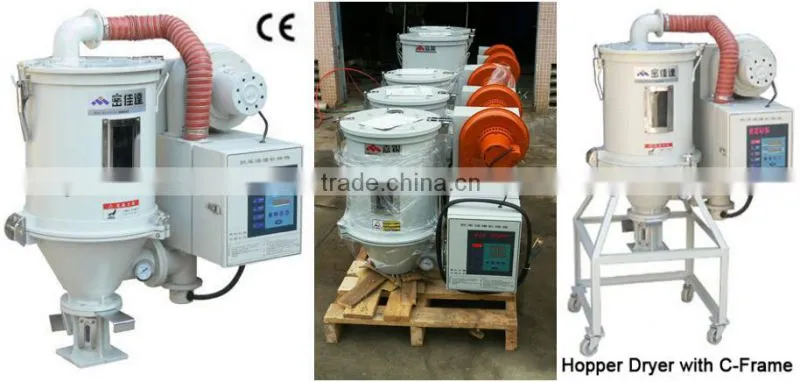 PID Temperature Hot Air Stainless Steel Plastic Hopper Dryer for Plastic Material and Injection Machine