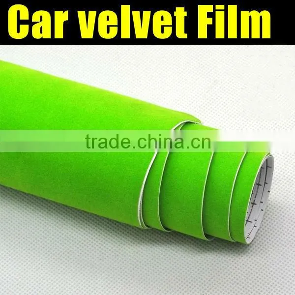 velvet car wrap 1.35*15m red color