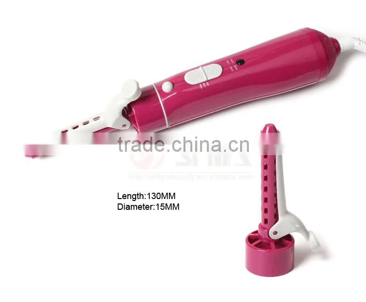8 In 1 Professional Hot Pink Infrared Hair Dryer Straightener Curler With Air Styler Brush Set