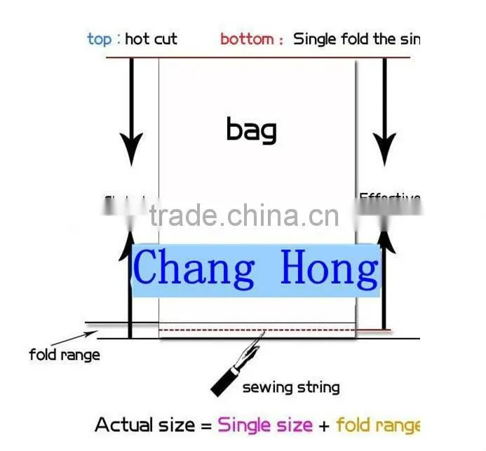 transparent PP rice bag for packing/factory