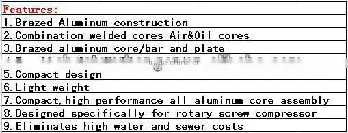 WX EC high quality air to oil cooler for screw compressor
