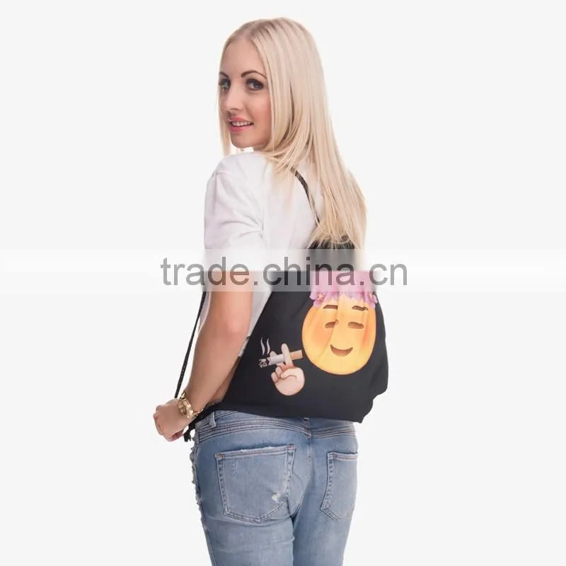 China Supplier 3D Full Print Team Weed Calico Gym Sack Drawstring Bag
