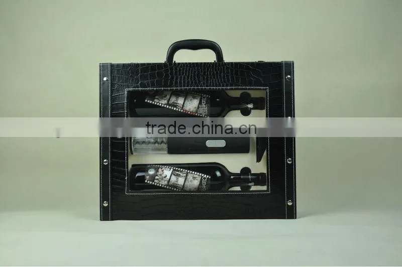 Newest leather wine accessories box design