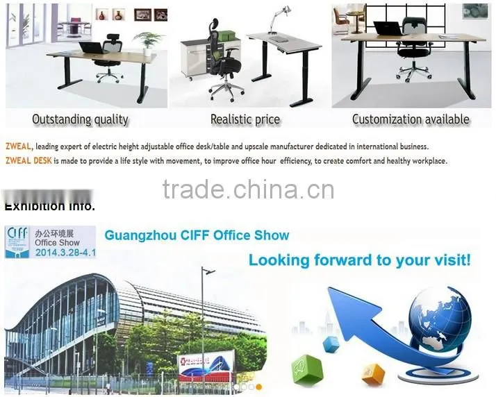 healthy protection T feet electric height adjustable desk
