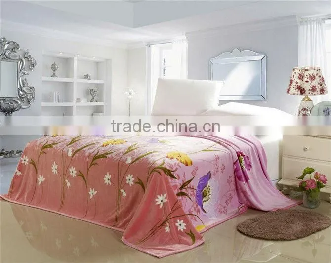 100%Polyester Printed Coral Fleece/Flannel Fleece Blanket