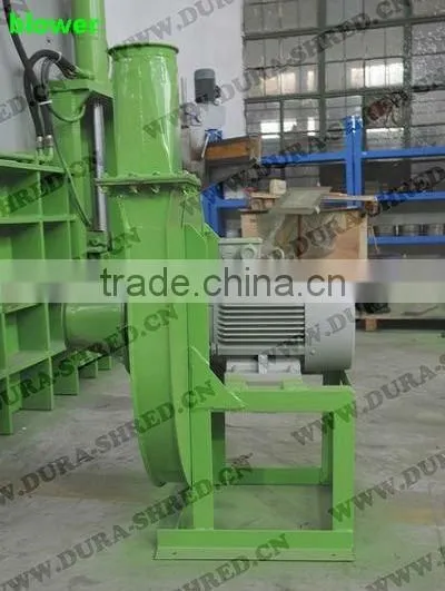 Blower in the tire recycling plant