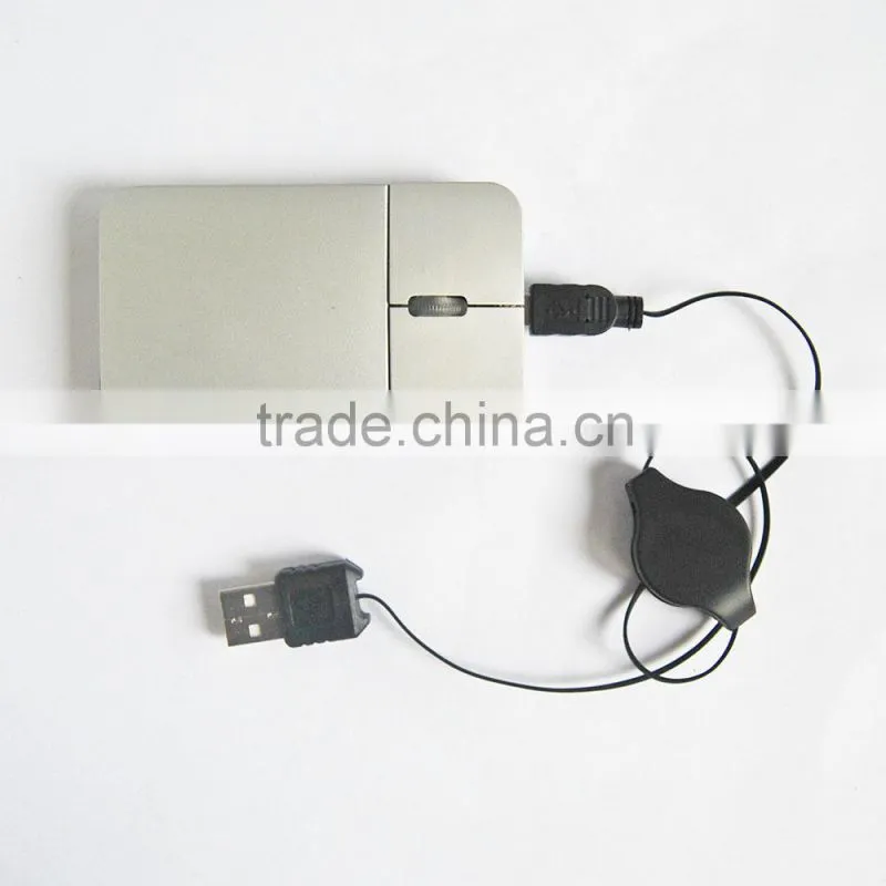 Cheapest computer optical wireless mouse/retractable wired mouse ultra slim mouse with LED that lights up your logo