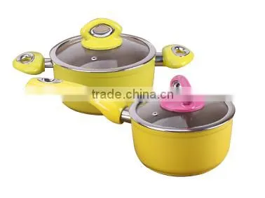 Non Stick Forging Aluminum Fry Pan & Pot Set Risoto Elmich S-05