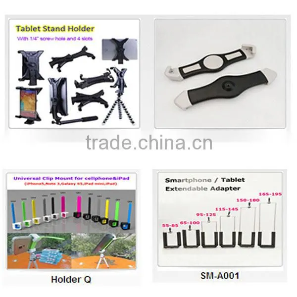Universal retractable 5" cell phone 7"/10" tablet pc Tripod Clip Mount Adapter universal stand holder