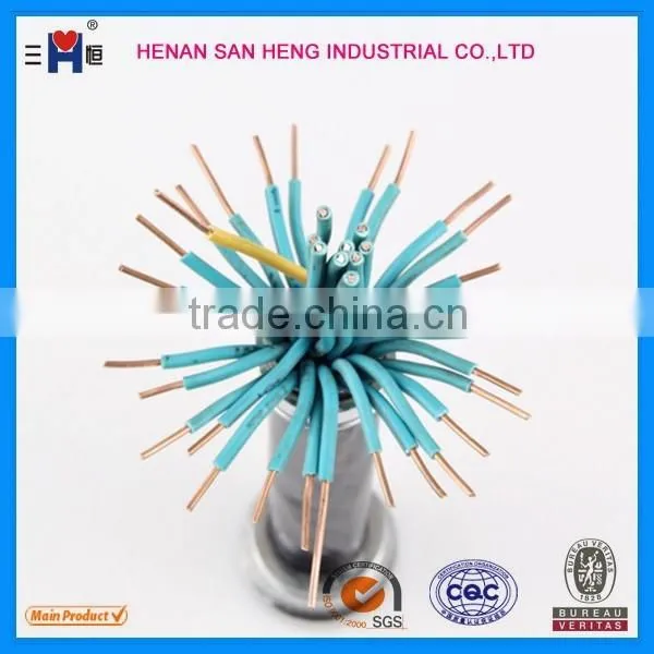PVC insulated Multi core control cable 6 core flexible cable