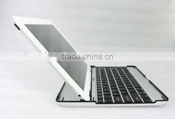 black white Aluminum Bluetooth Wireless Keyboard Case Cover for Apple New iPad 4 3 2+bluetooth wireless keyboard