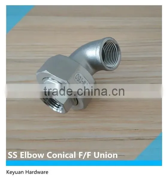 1" SS Cast Conical/Flat Seat Union Connector BW/BW for Filter System