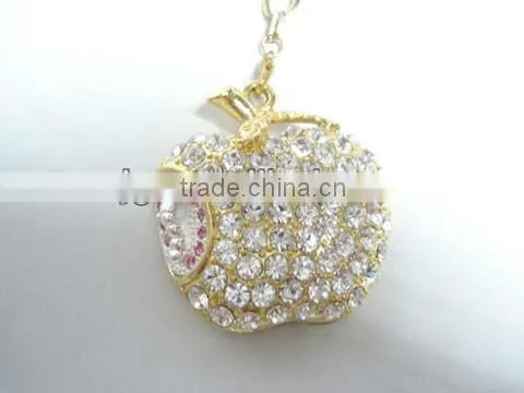 Top Sale Jewellery Apple USB with Keychain For Promotion