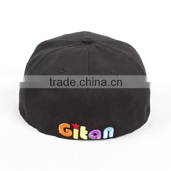 Plain custom elastic cotton fitted baseball cap,fitted brimless baseball cap