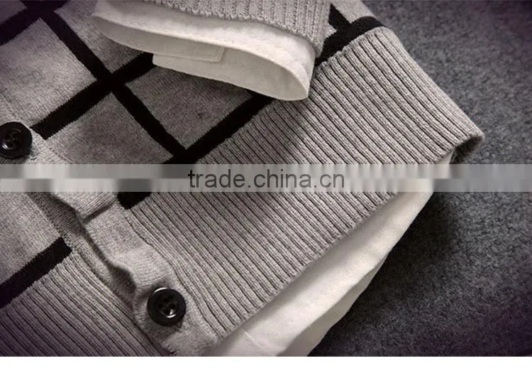 2015 winter men's V-neck long-sleeved show thin sweater knit cardigan for korean style sweater
