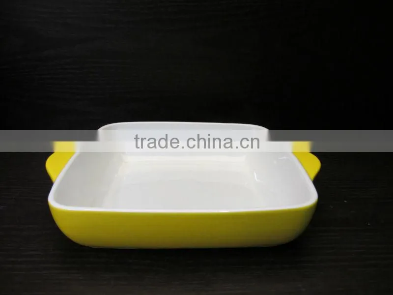 ceramic citron yellow bakeware set