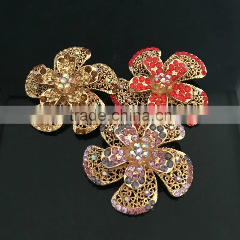 AB Crystal Rhinestone Flower Brooch,Colorful Rhinestone Brooch Pin,Brooches And Pins For Wedding