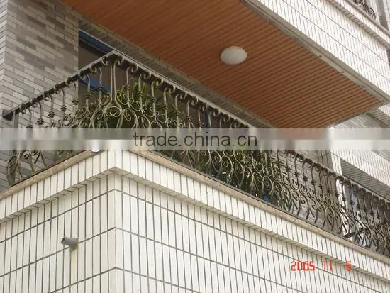 hot galvanized simple wrought iron balcony fence