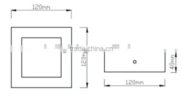 White surface mounted square dimmable led lights 6W 80lm/w white trim SMD