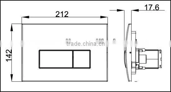 Toilet Dual Flush Push Button Stainless Steel Control Plate for Concealed Cistern Made in China