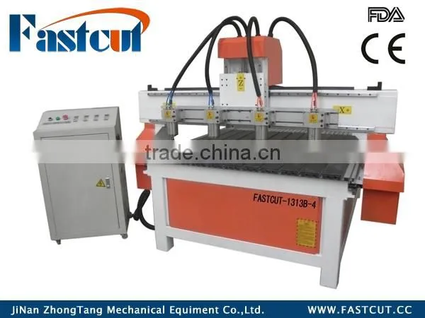 multi- head engraving machine with processing pvc board FASTCUT-1313B-4