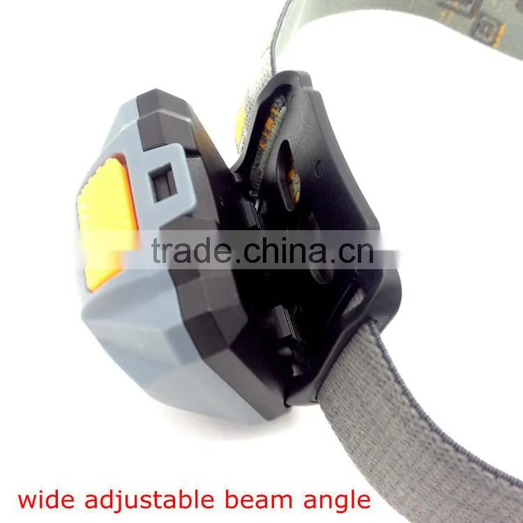 Poppas T16B 2 red smd LED +1W Power Led 3AAA battery operated outdoor waterproof running camping walking reading head lamp