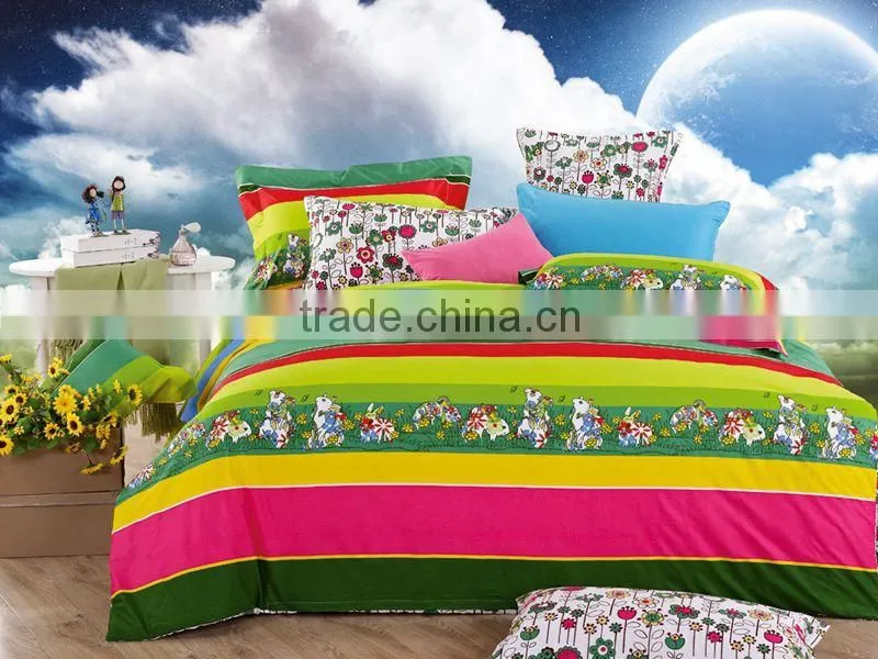 100% cotton128*68 pigment printed kids bedding set