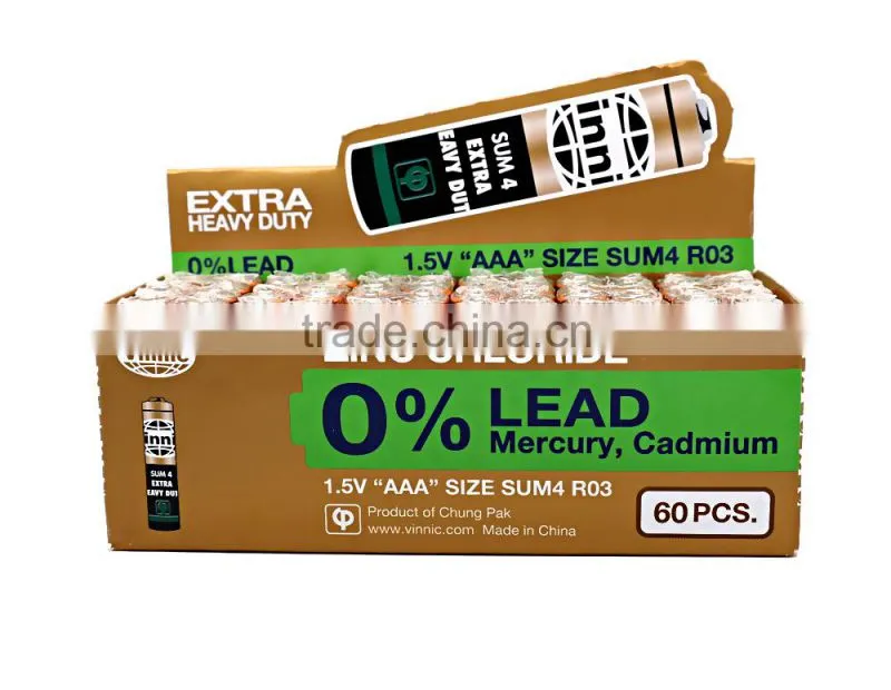 aaa/7/um4 0% Lead Zinc Chloride Dry Battery alarm clocks toys use