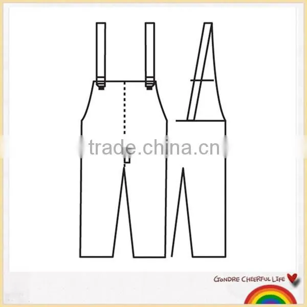 Adult pvc suspender rainsuit trouser
