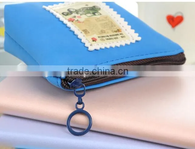 Korean design square shape silicone coin bag
