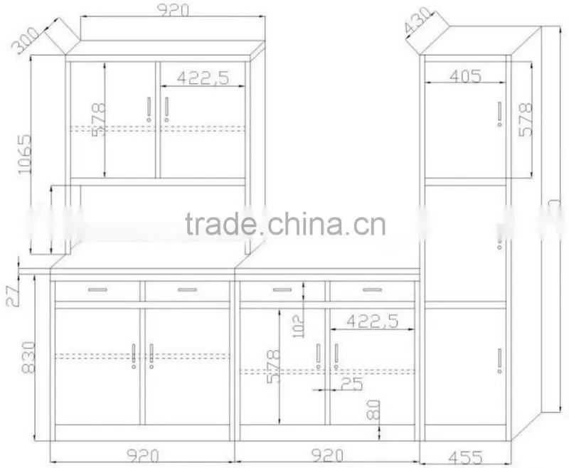 2016 Modern design modular kitchen corner wall cabinets with glass doors in dubai
