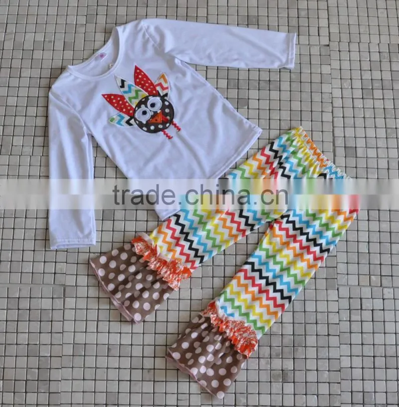 trendy western baby turkey thanksgiivng boutique with polka dots