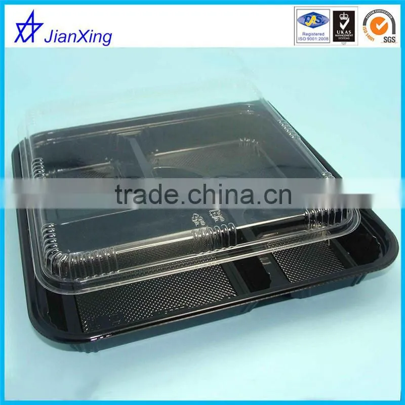 Black Rectangular Plastic Microwavable Container