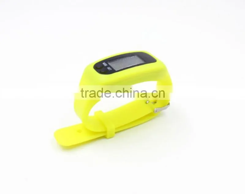 Multi-function silicone kids pedometer watch for health gifts