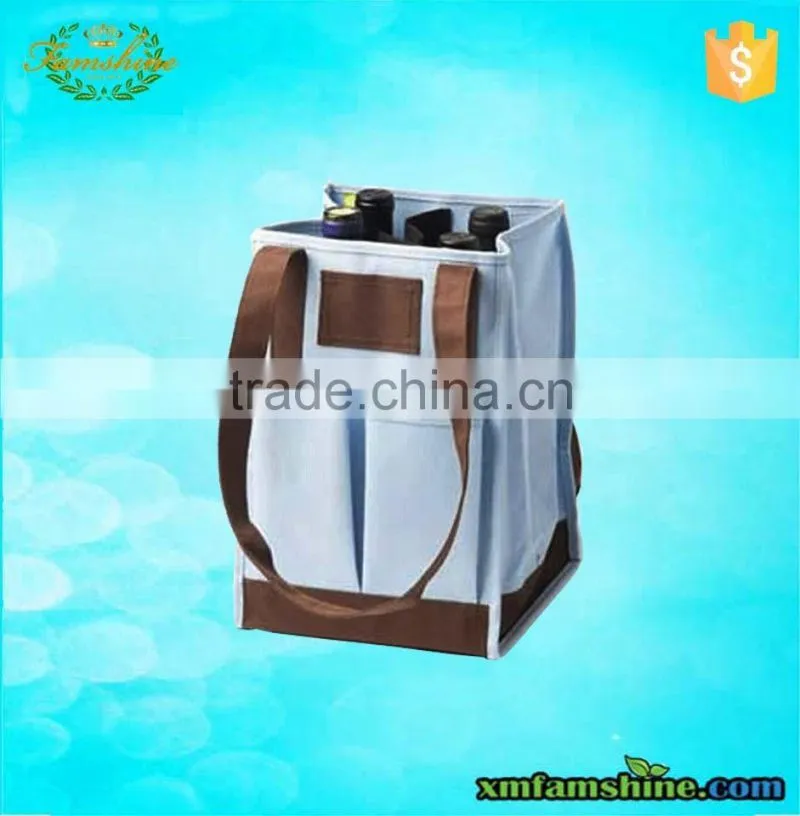 wholesale bottle wine tote bag/polyester wine bag