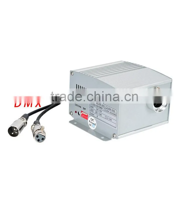 12V DC 5W 6colors stainless steel waterproof led fibre optic illuminator for shooting star effect
