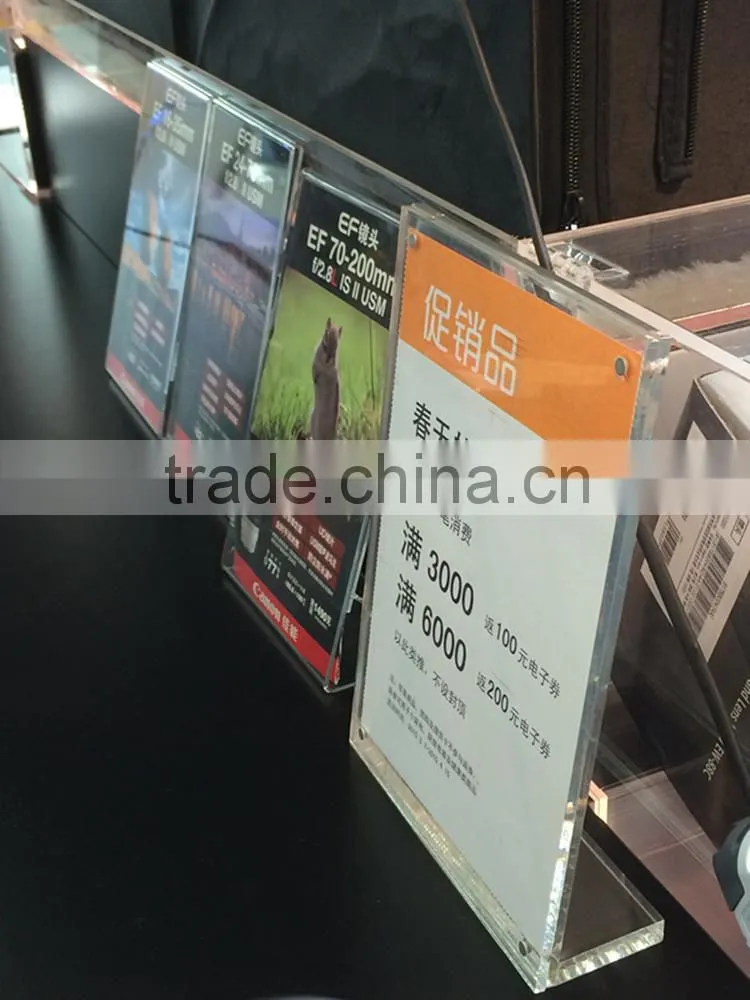 Factory wholesale cheap acrylic label holder, display supermarket labels